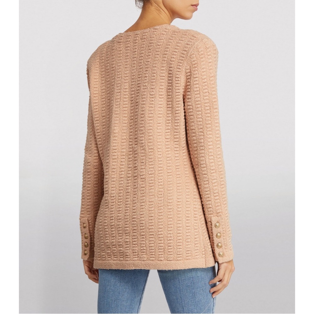 L’Agence Sue Textured Knit Cardigan Sweater in Pink Petal - Picture 12 of 16